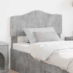 vidaXL Tête de lit Gris béton 100 cm Bois d'ingénierie