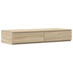 vidaXL Cadre de lit avec rangement avec tiroir Chêne Sonoma 90 cm