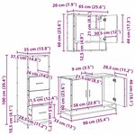 vidaXL Ensemble de mobilier de salle de bain 2 Pièces Bois Ancien
