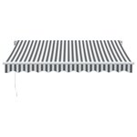 vidaXL Auvent manuel rétractable avec LED anthracite blanc 300x250 cm