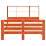 vidaXL Cadre de lit sans matelas cire marron 140x200cm bois pin massif