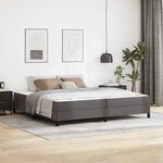 vidaXL Cadre de lit avec matelas Gris 200 x 200 cm tissu
