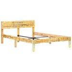 vidaXL Cadre de lit sans matelas Bois de récupération massif 120x200cm