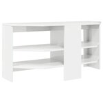 vidaXL MeubleTVd'Angle Blanc brillant 102 x 40 5 x 45 cm