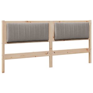vidaXL Tête de lit capitonnée Marron 180 cm Pin massif