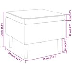 vidaXL Tabouret avec pieds en bois Gris clair Velours