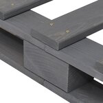 vidaXL Cadre de lit sans matelas gris 90x200 cm bois de pin massif