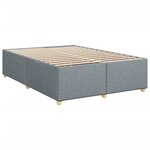 vidaXL Sommier à lattes de lit avec matelas Gris clair 160x200cm Tissu