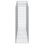 vidaXL Paniers à gabions arqués 11 Pièces 200x50x140/160 cm Fer galvanisé