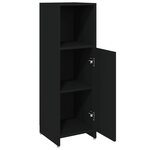 vidaXL Armoire de salle de bain Noir 30x30x95 cm Bois d'ingénierie