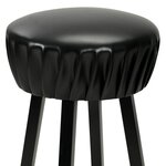 vidaXL Chaises de bar lot de 2 noir similicuir