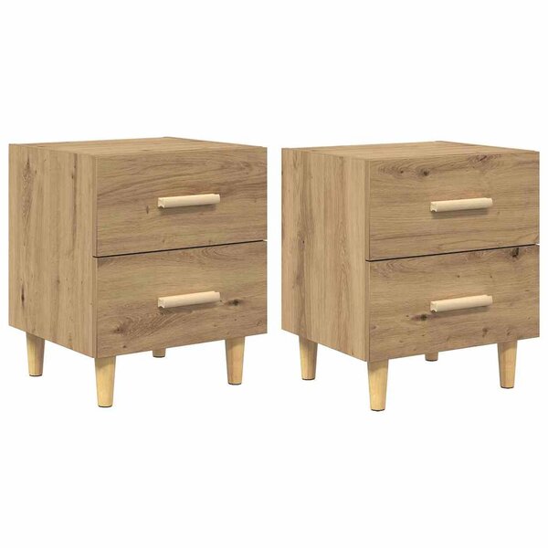 vidaXL Armoire de lit 2 Pièces chêne artisanal 40 x 35 x 47.5 cm