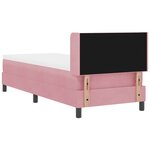 vidaXL Lit à ressorts avec matelas Rose 200 x 80 cm Polyester