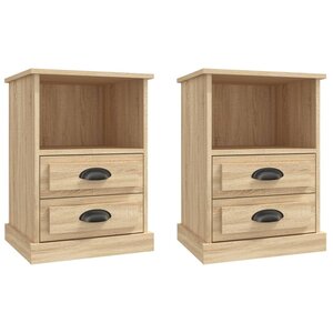vidaXL Tables de chevet 2 Pièces chêne sonoma 43x36x60 cm