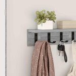 vidaXL Porte-manteau mural Sonoma gris 40 x 10.5 x 10.5 cm