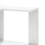 vidaXL Bibliothèque d'angle à 5 niveaux blanc bois d'ingénierie