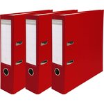 Pack de 3 classeurs à levier Premium  A4  80 mm  rouge x 4 EXACOMPTA