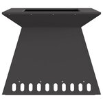 vidaXL Braise Noir 60 x 60 x 50 cm Acier laminé à froid