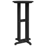 vidaXL Table de bar noire 55x55x107 cm HDPE