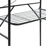 vidaXL Étagère de toilette Noir 60x33x174 cm