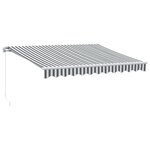 vidaXL Auvent manuel rétractable avec LED anthracite blanc 300x250 cm
