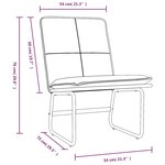 vidaXL Chaise longue Cappuccino 54x75x76 cm Similicuir