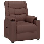 vidaXL Fauteuil inclinable Marron Similicuir