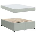 vidaXL Cadre de lit avec matelas Gris clair 140 x 200 cm tissu