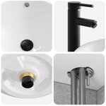 vidaXL Meuble de lavabo mural Gris béton 49 x 44 5 x 66 5 cm