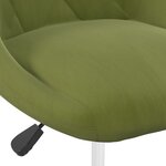 vidaXL Chaises pivotantes à manger lot de 6 vert clair velours