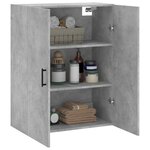 vidaXL Armoire murale gris béton 69 5x34x90 cm