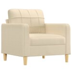 vidaXL Ensemble de canapés 4 Pièces avec coussins crème tissu