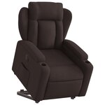 vidaXL Fauteuil inclinable électrique marron foncé tissu