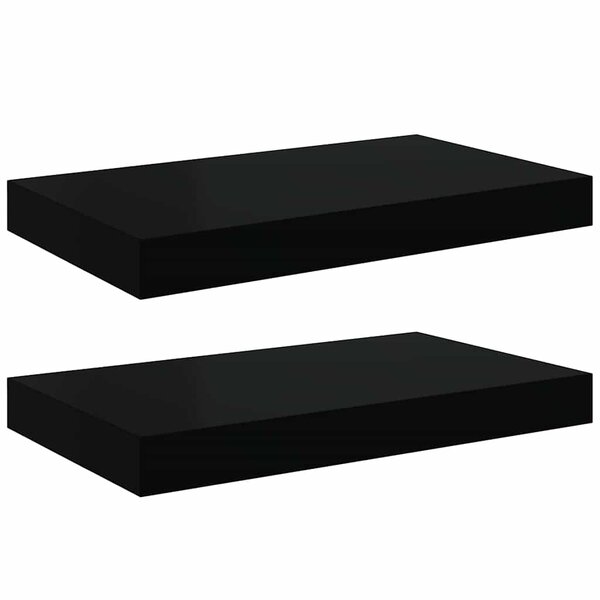vidaXL Étagères murales flottantes 2 Pièces noir 40x23x3 8 cm MDF