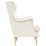 vidaXL Fauteuil Crème Bouclé