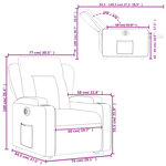 vidaXL Fauteuil inclinable électrique marron similicuir