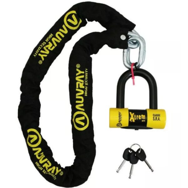 Antivol vélo haute sécurité Auvray chaîne et mini U SRA