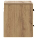 vidaXL Cabinet de chevet mural 2 Pièces Chêne artisanal 34 5 x 33 x 40 cm