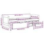 vidaXL Lit de jour avec 5 tiroirs sans matelas IRUN noir 90x200 cm