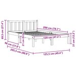 vidaXL Cadre de lit sans matelas cire marron 120x200cm bois pin massif