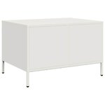vidaXL Meuble TV blanc 68x50x43 5 cm acier laminé à froid
