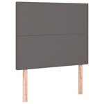 vidaXL Sommier à lattes de lit avec matelas Gris 100x200 cm Similicuir