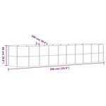 vidaXL Lit surélevé de jardin Acier enduit de poudre 396x100x68cm Vert