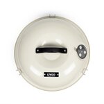 Barbecue à charbon portable Ø 34 cm grille chromée - Hauteur 18 cm - Poignées  loquets de sécurité