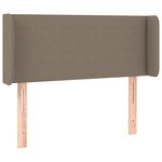 vidaXL Tête de lit à LED Taupe 83x16x78/88 cm Tissu