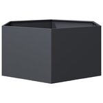 vidaXL Jardinière anthracite hexagone 104x90x45 cm acier
