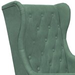 vidaXL Fauteuil Vert Mer Velours