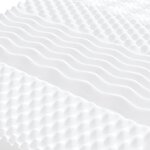vidaXL Matelas en mousse blanc 100x220 cm 7 zones dureté 20 ILD