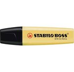 Surligneur BOSS ORIGINAL Pastel Pointe Biseautée 2-5 mm Jaune Pastel x 10 STABILO