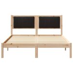 vidaXL Cadre de lit avec tête de lit rembourrée Noir 135 x 190 cm